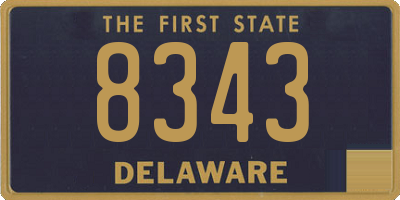 DE license plate 8343