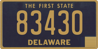 DE license plate 83430