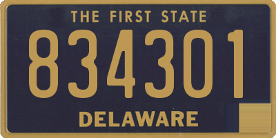 DE license plate 834301