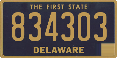 DE license plate 834303