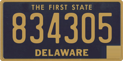 DE license plate 834305