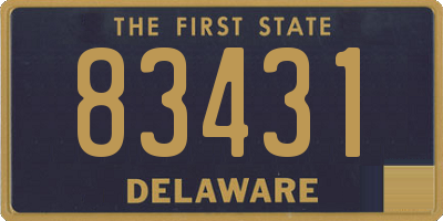 DE license plate 83431