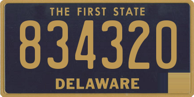 DE license plate 834320