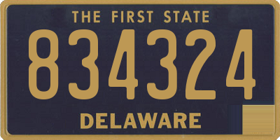 DE license plate 834324