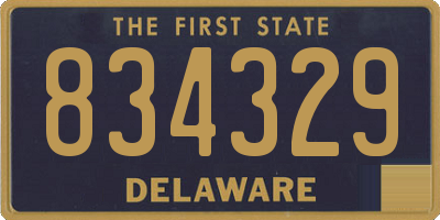 DE license plate 834329