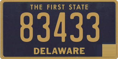 DE license plate 83433