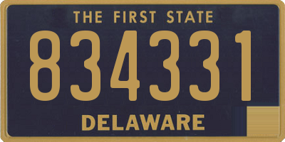 DE license plate 834331