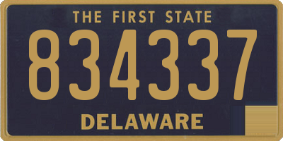 DE license plate 834337