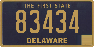 DE license plate 83434