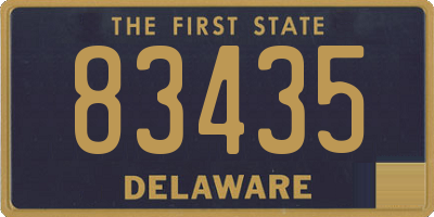 DE license plate 83435