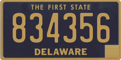 DE license plate 834356