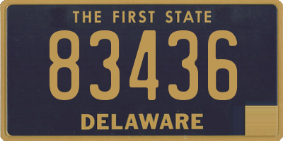 DE license plate 83436