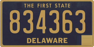 DE license plate 834363