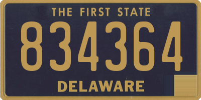 DE license plate 834364