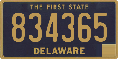 DE license plate 834365