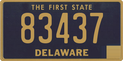 DE license plate 83437