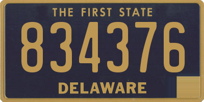 DE license plate 834376