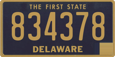 DE license plate 834378