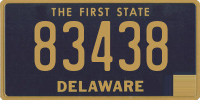 DE license plate 83438