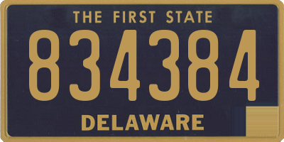 DE license plate 834384