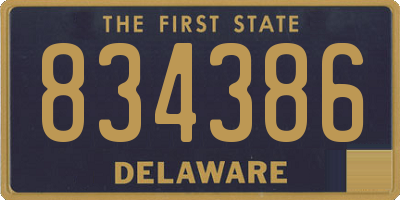 DE license plate 834386