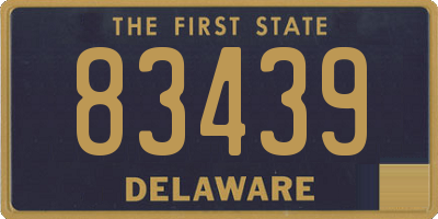 DE license plate 83439