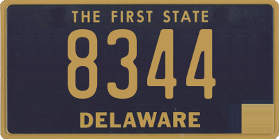 DE license plate 8344