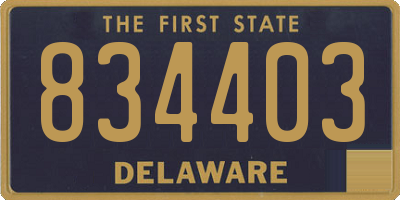 DE license plate 834403