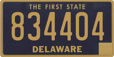 DE license plate 834404