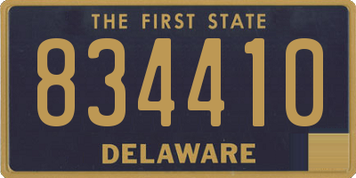DE license plate 834410