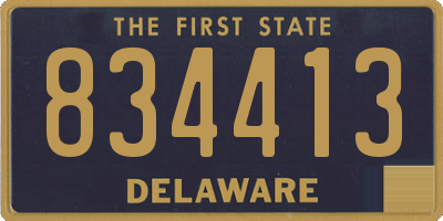 DE license plate 834413