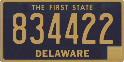 DE license plate 834422