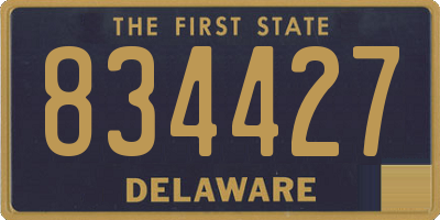 DE license plate 834427