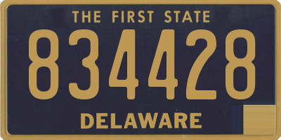 DE license plate 834428