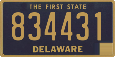 DE license plate 834431