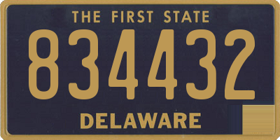 DE license plate 834432