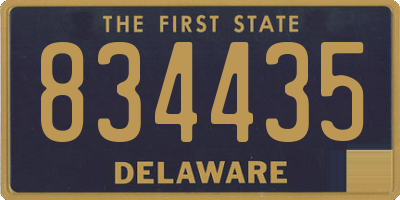 DE license plate 834435