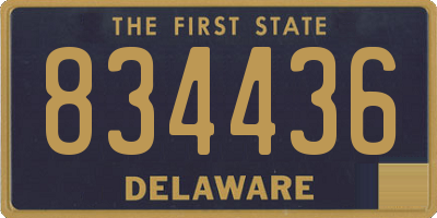 DE license plate 834436
