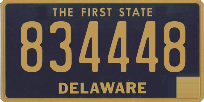DE license plate 834448
