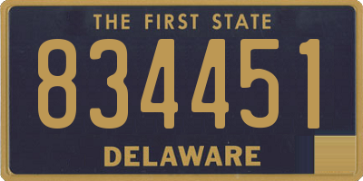 DE license plate 834451