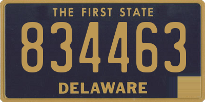 DE license plate 834463