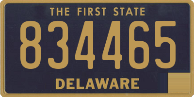 DE license plate 834465