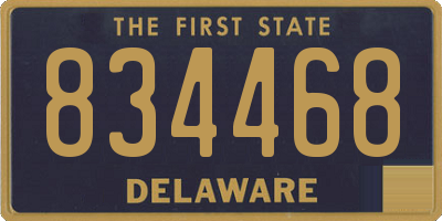 DE license plate 834468