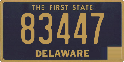 DE license plate 83447