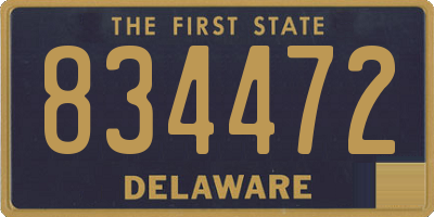 DE license plate 834472