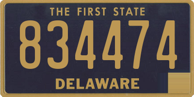 DE license plate 834474
