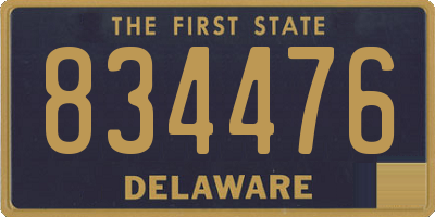 DE license plate 834476