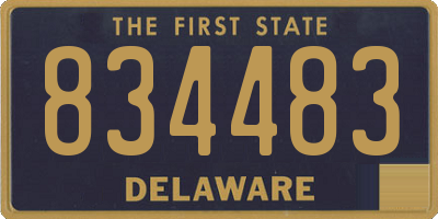 DE license plate 834483