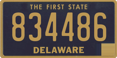 DE license plate 834486
