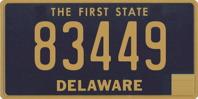 DE license plate 83449